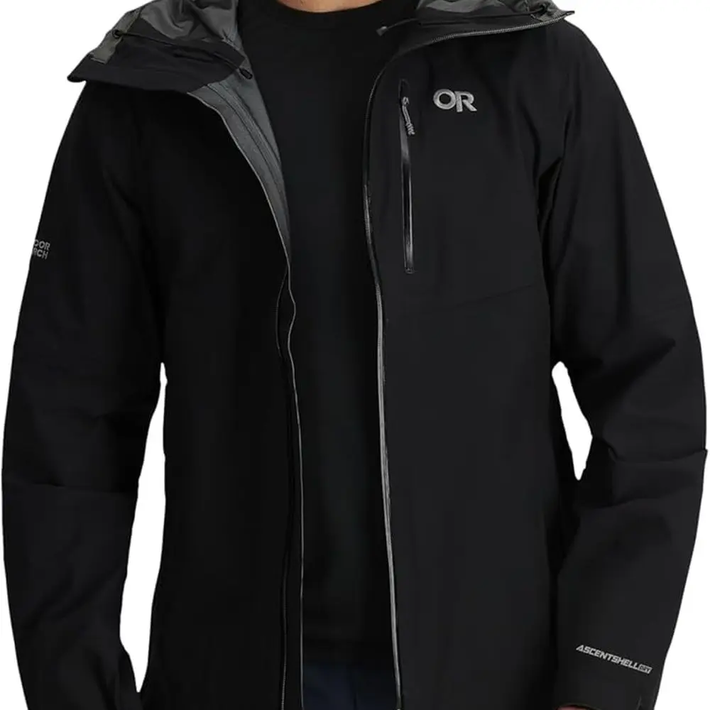 

Мужская куртка Foray 3L для исследования на открытом воздухе: водонепроницаемая, ветрозащитная, с капюшоном, с длинным рукавом, стандартный крой