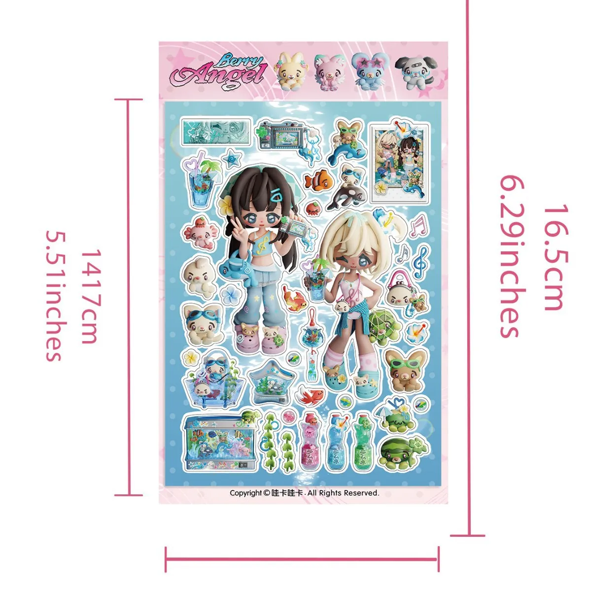 6 قطع من ملصقات شخصيات الرسوم المتحركة اللطيفة لمجلة القصاصات DIY لديكور الحرف اليدوية #3