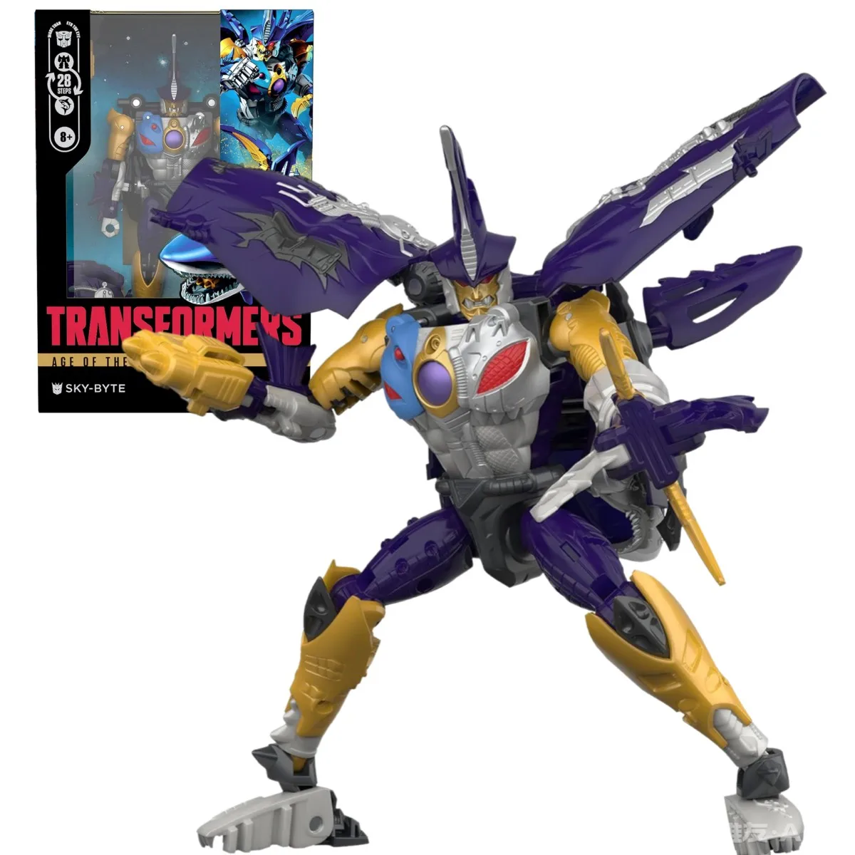 

Transformers Age of The Primes Sky-Byte Voyager Class 7-inch Converting Action Figure Robot Toys Gift