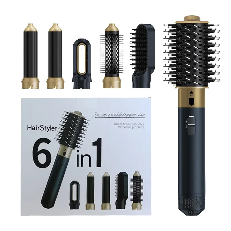 

Bestseller Five-six in One Hot Air Comb Hairdressing Curling and Straightening Multi-functional Hair Dryer Comb Curling Iron Hig