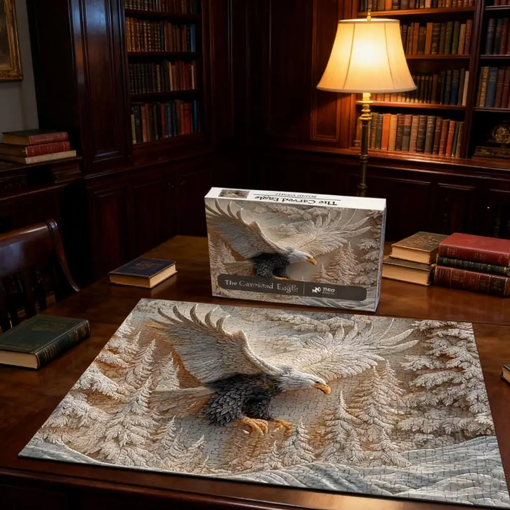 ثلاثية الأبعاد مهيب النسر بازل قطع شخصية صورة لغز DIY جدار ديكور فني لغرفة المعيشة غرفة نوم الهدايا اليدوية #4