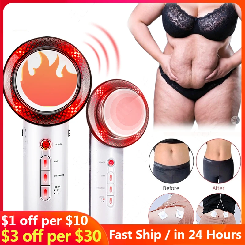 

3 in 1 Slimming Beauty Apparatus EMS Infrared Ultrasonic Massager Slimming Fat Burning Facial Lifting Fat Burning Machine