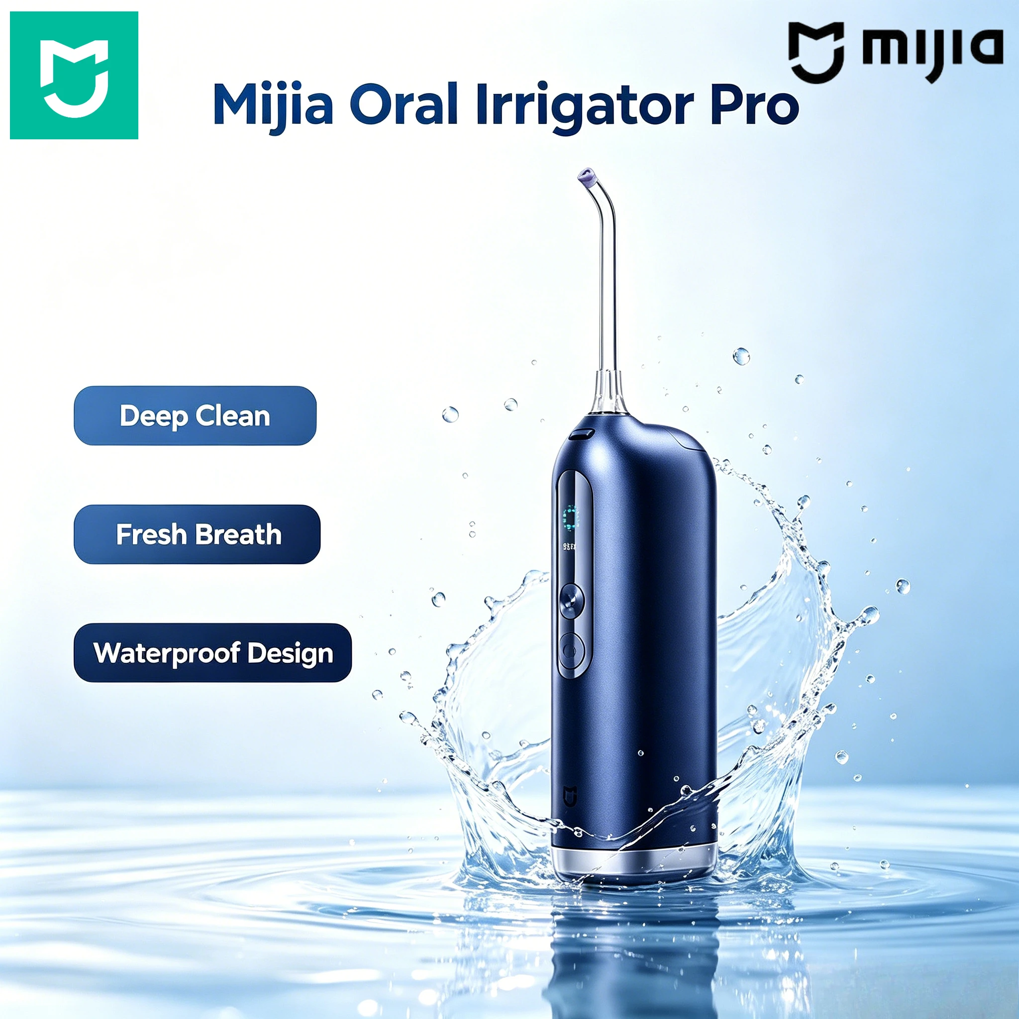 New Mijia Smart Oral Irrigator Pro Portable Water Flosser IPX7 Waterproof USB Rechargeable Teeth Cleaning Dental Cleaner