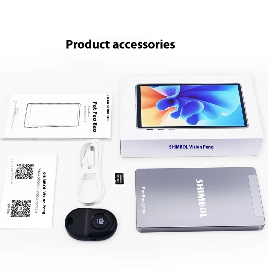 Shimbol cp5 monitor tela câmera traseira do telefone para selfie vlog streaming ao vivo tiktok compatível com iphone android presente personalizado