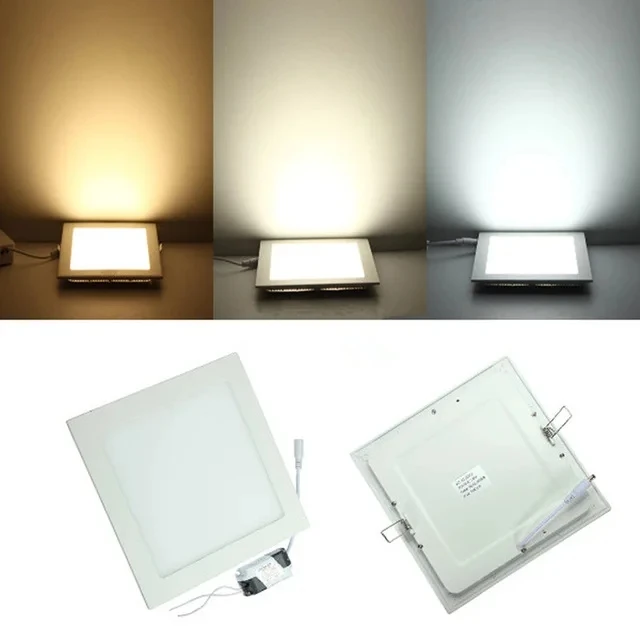 

Ultra Thin Design Dimmable 3W 6W 9W12W 15W 25W LED Ceiling Recessed Grid Downlight Square LED Panel Light free shipping