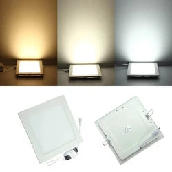 Ultra Thin Design Dimmable 3W 6W 9W12W 15W 25W LED Ceiling Recessed Grid Downlight Square LED Panel Light Including drivers