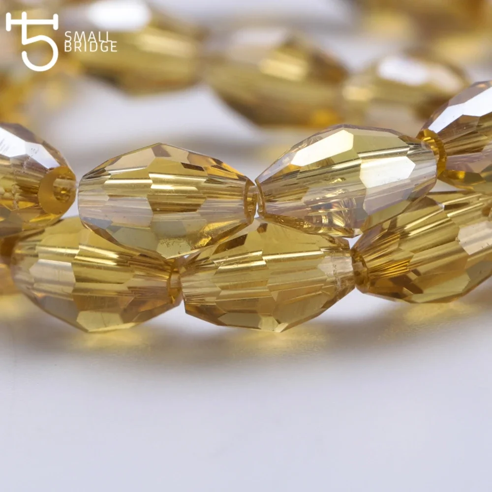 4*6mm Czech Faceted Mixed Glass Rice Beads for Making Jewelry Necklace Women Diy Perles Oval Shape Crystal Beads Wholesale Y102