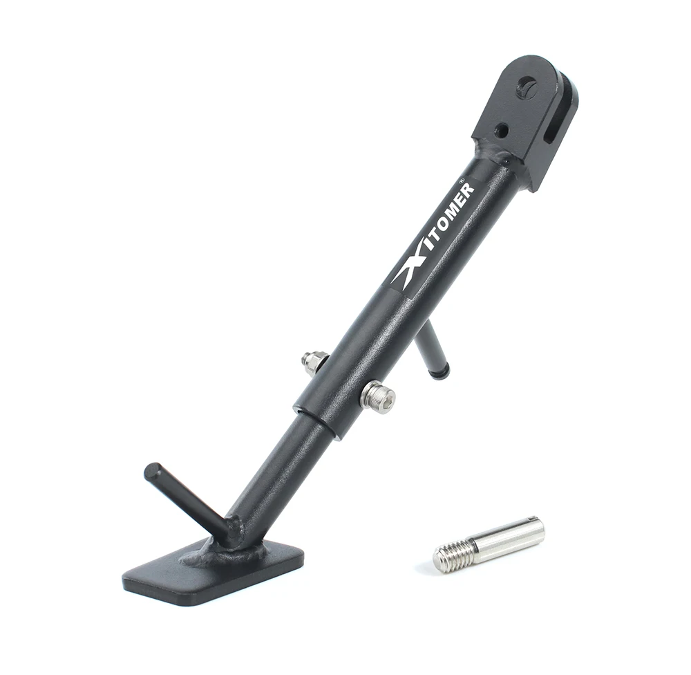 Pata de cabra ajustable para motocicleta, soporte lateral de acero