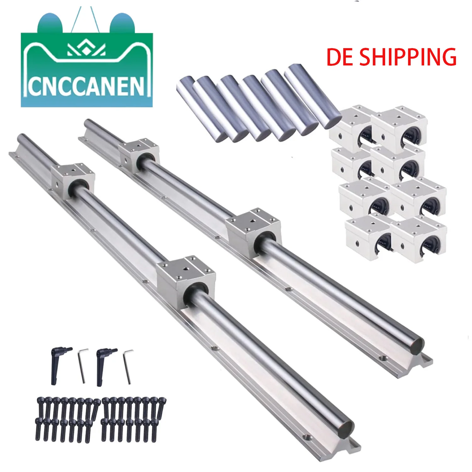 2 مجموعات الربط SBR16 SBR20 دليل خطي abutting مشترك 2500 3000 3500 4000 4500 مللي متر دليل خطي + كتل SBR16/20UU لجزء CNC