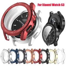 Funda protectora de TPU para Xiaomi Watch S3, carcasa suave chapada, parachoques para Xiaomi Mi Watch S3, accesorios de carcasa protectora