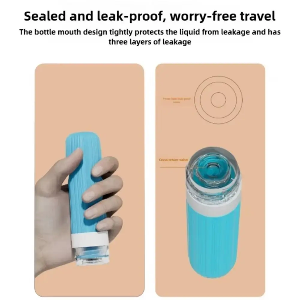 ชุดขวดเดินทางกันรั่ว 60/90 มล. แบบพกพา ขวดโลชั่นแบบเติมได้ ขวดบีบน้ำยาแบบนิ่ม ชุดขวดใส่โลชั่น