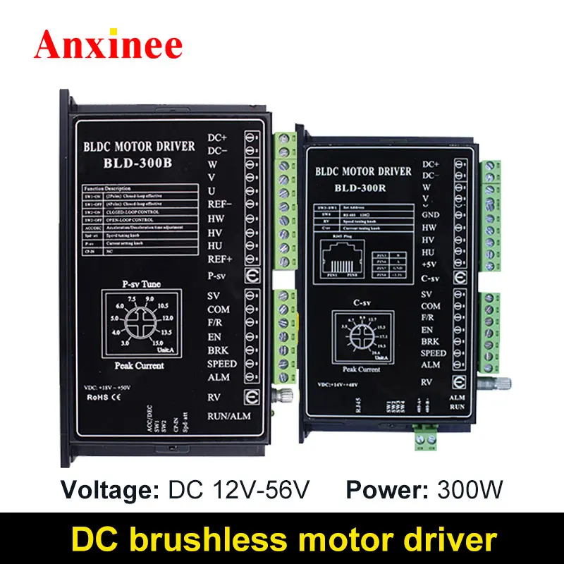 brushless motor velocidade controller module com potenciometro 3ph 12v 24v 36v 48v bldc driver velocidade ajustavel bld300 01