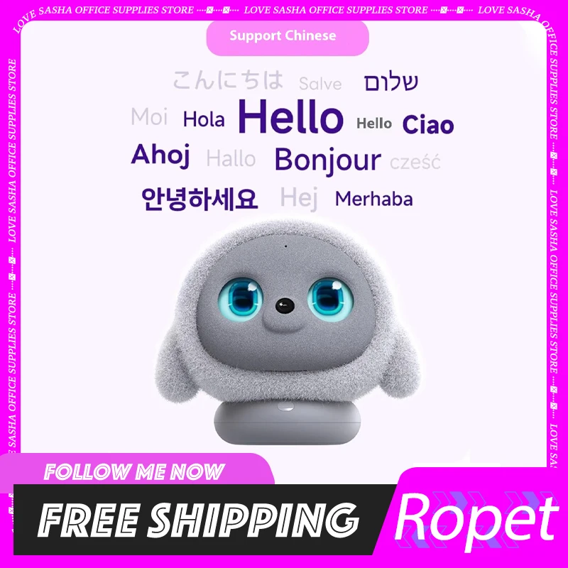 Ropet Robot Intelligent Ai Desktop Companion Robot Facial Recognition Touch Sensing Growth Custom Pet Toy Support Multi-Lan