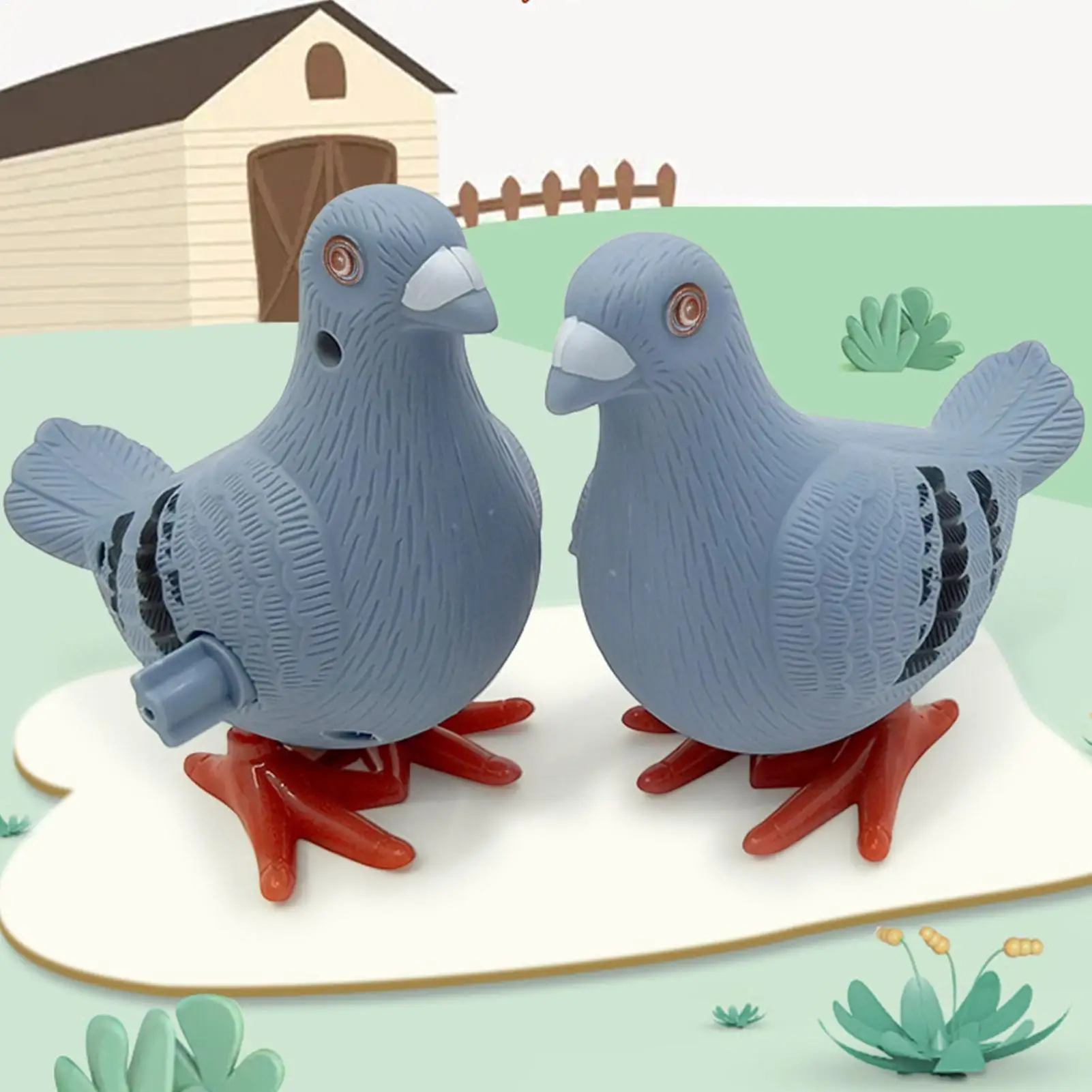 1PC Plastic Clockwork Jump Toy Cute Jumping Pigeon Clockwork Kid Boy Girl Simulation Animal Jumping Clockwork Gift Home Decor