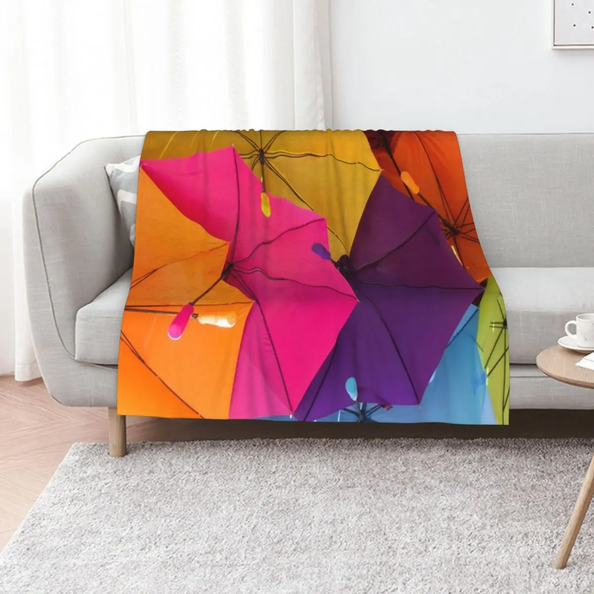 Sunshine umbrellas Throw Blanket Camping Decorative Sofas Travel Decorative Throw Multi-Purpose Summer Beddings Blankets