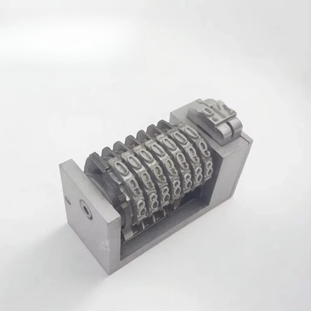 

7 Digits Backward Numerator Machine 4x8 Cicero Roman Solid Steel Font Letterpress Numbering Machine