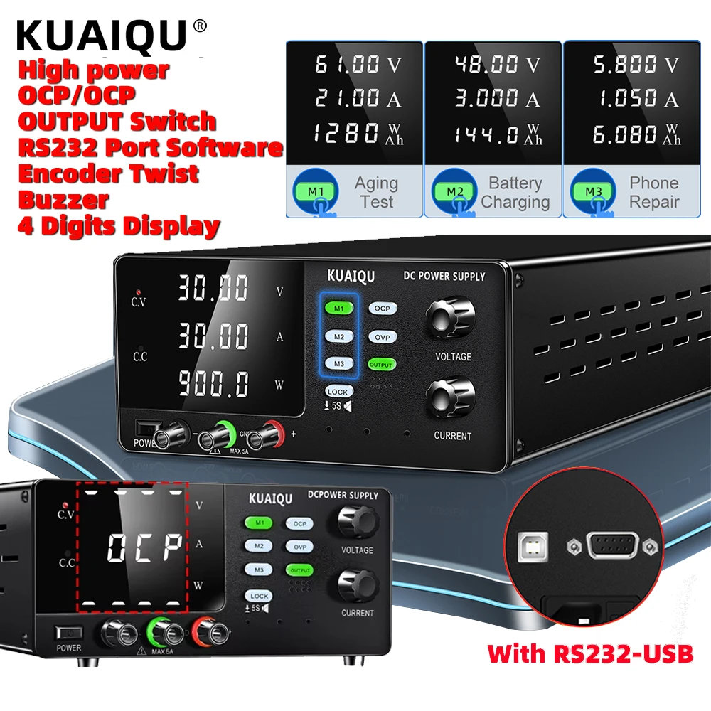 OCp 5s 전원 공급기: KUAIQU 0-3000W DC 전원 공급기의 실용성과 안정성 분석