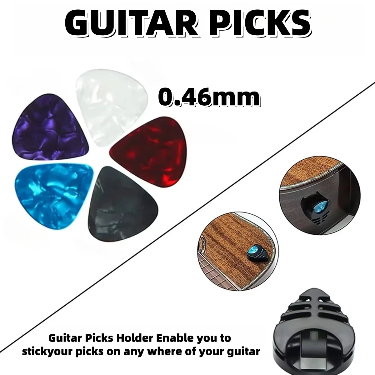 Miwayer Guitar Strap 10Pcs/set/Adjustable /Long Leather Ends/Includes Guitar Picks Strap Locks/for Acoustic & Bass Guitar Straps