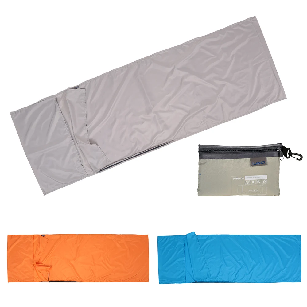 Lightweight Outdoor Sleeping Bag Liner Polyester Pongee Portable Single Sleeping Bags Camping Travel Hotel Sleep Bag 75*210CM