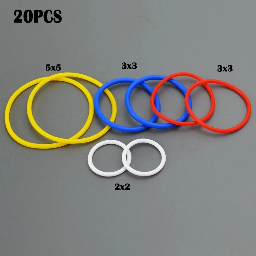 20pcs Technical Rubber Band 2x2 3x3 4x4 5x5 EV3 Compatible 85543 85544 85545 85546 MOC Educational Bricks Parts toys