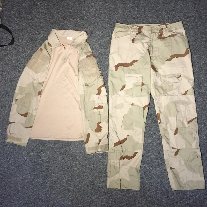 

DCU Three Sand Frog Skin BDU GEN2 Set Long Sleeve Pants G2 Outdoor Mountaineering Seal Three Color Desert Frog Suit