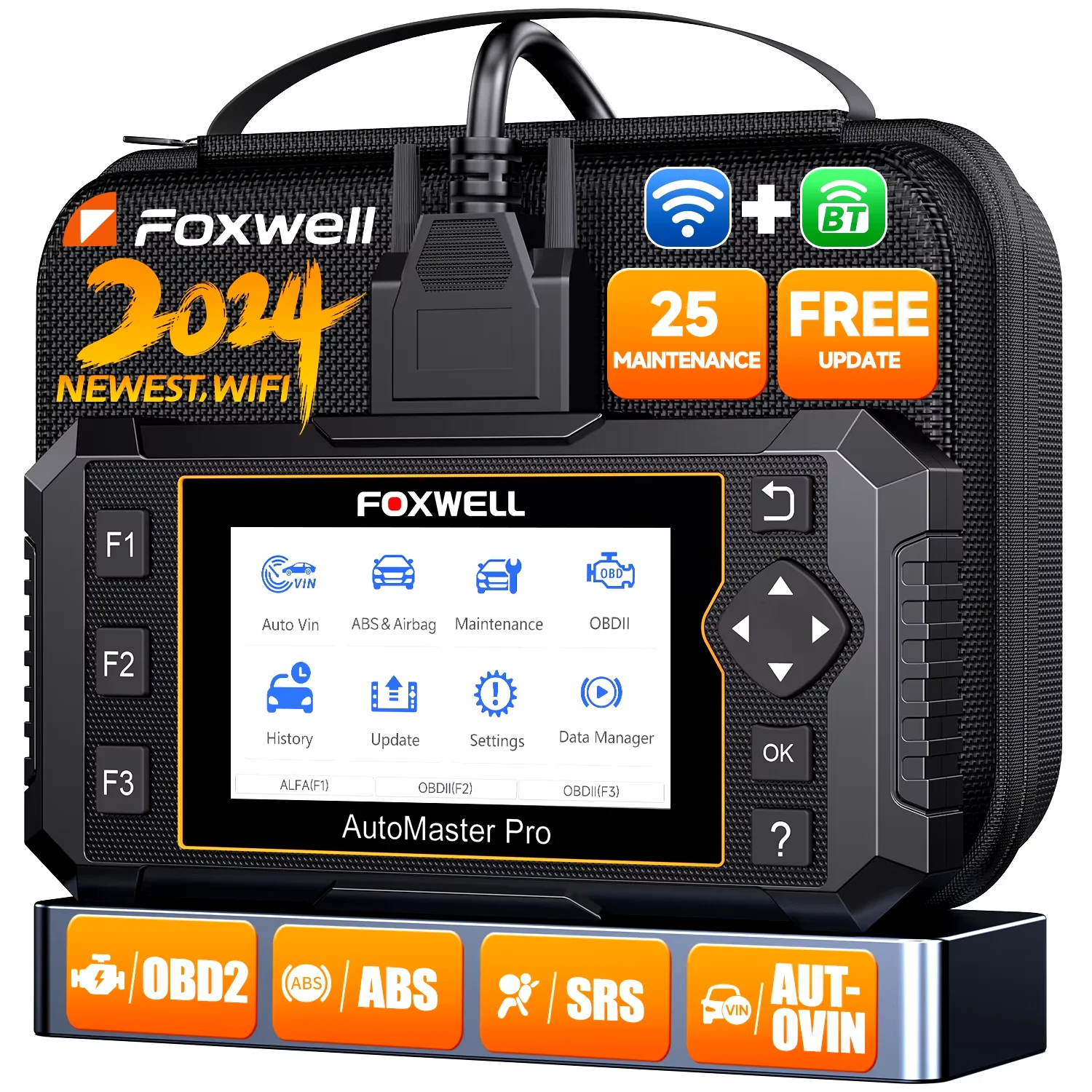 

FOXWELL NT650 Pro OBD2 Scanner Diagnostic Tools ABS SRS Code Reader DPF TPMS BRT EPB OIL 25 Reset Car OBD2 Automotive Scanner