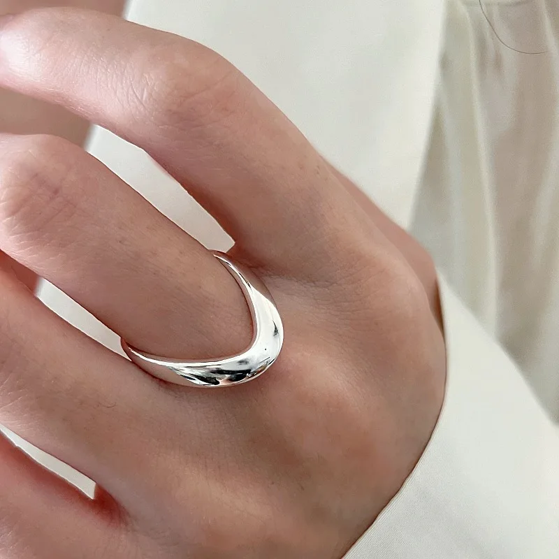 

Новое кольцо геометрической формы из стерлингового серебра 925 пробы, персонализированное очаровательное женское кольцо, подарок на день рождения для друзей, изысканные ювелирные изделия