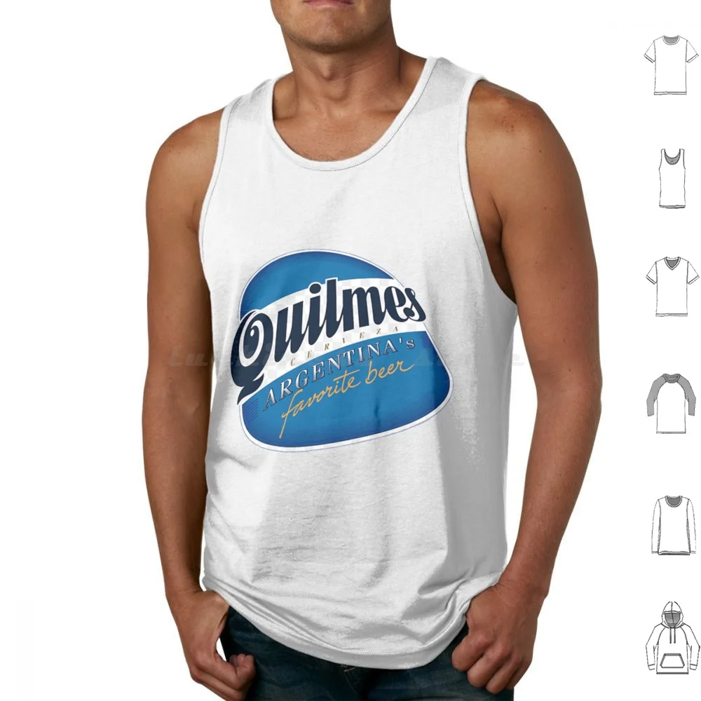 Vintage-Cerveza-Quilmes-Beer-- Brewery-T-Shirt Tank Tops Vest Sleeveless Vintage Cerveza Quilmes Beer Brewery