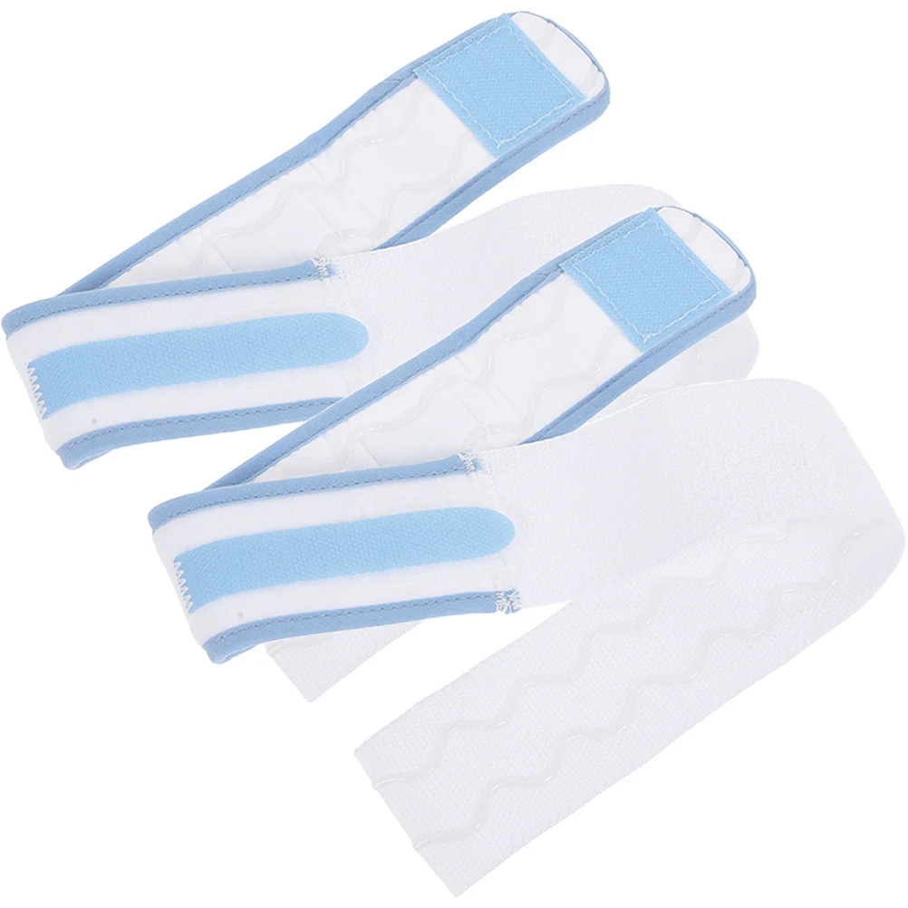 

2Pcs Urine Fixing Strap Blue White Adjustable Drainage Band Practical Leg Catheter Patient Hospital Convenient Fixing Strap Use