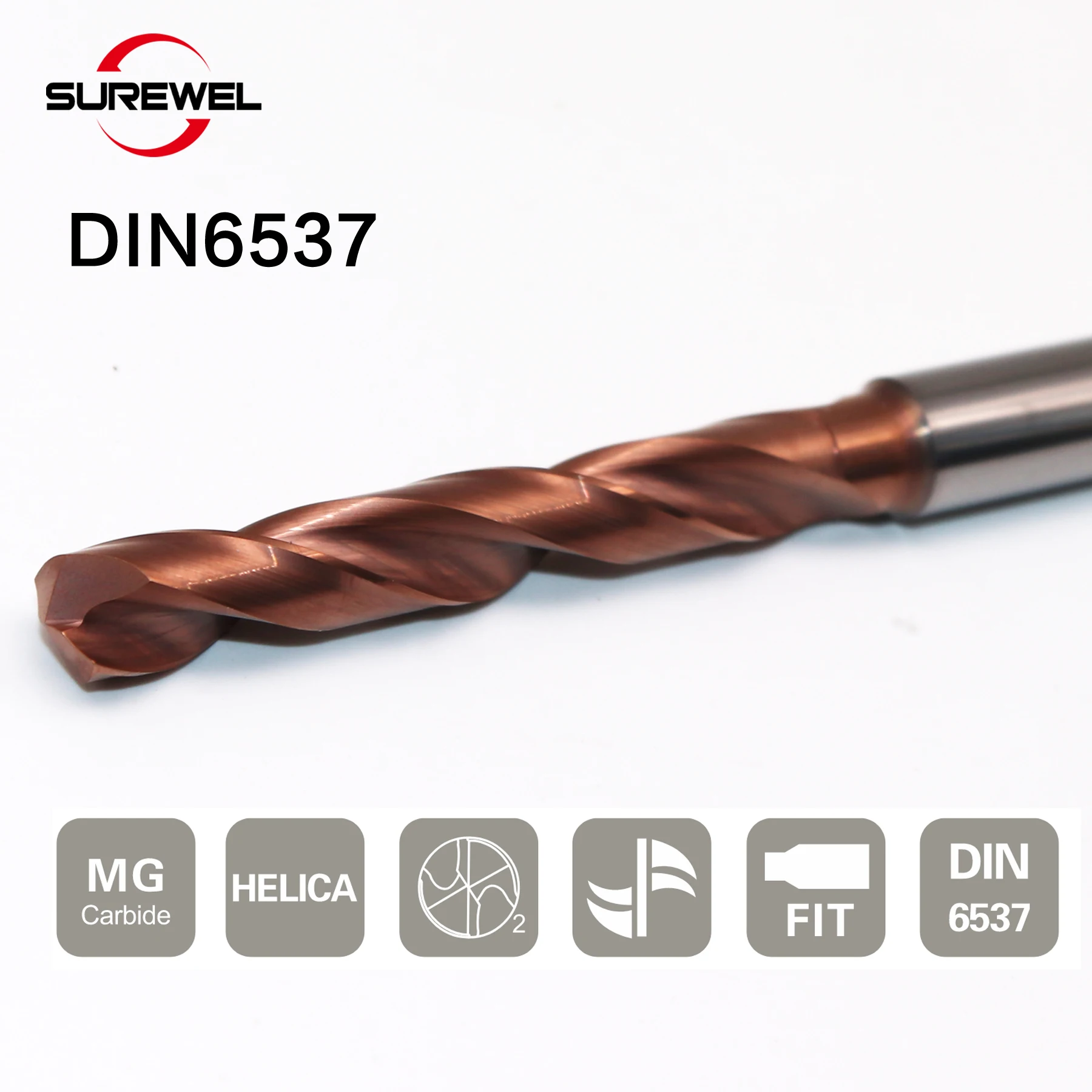 

SUREWEL 3D диаметр 3,4-20 мм, твердосплавное покрытие, сверло, широкое разнообразие материалов, инструменты с ЧПУ из нержавеющей стали, сверление