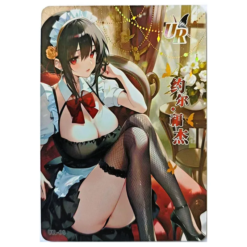 Anime Godin Verhaal Zeldzame UR Collectible Card Ram Raiden Shogun Rem Hancock Yor Forger Hayasaka Ai Speelgoed voor jongens Verjaardagscadeau