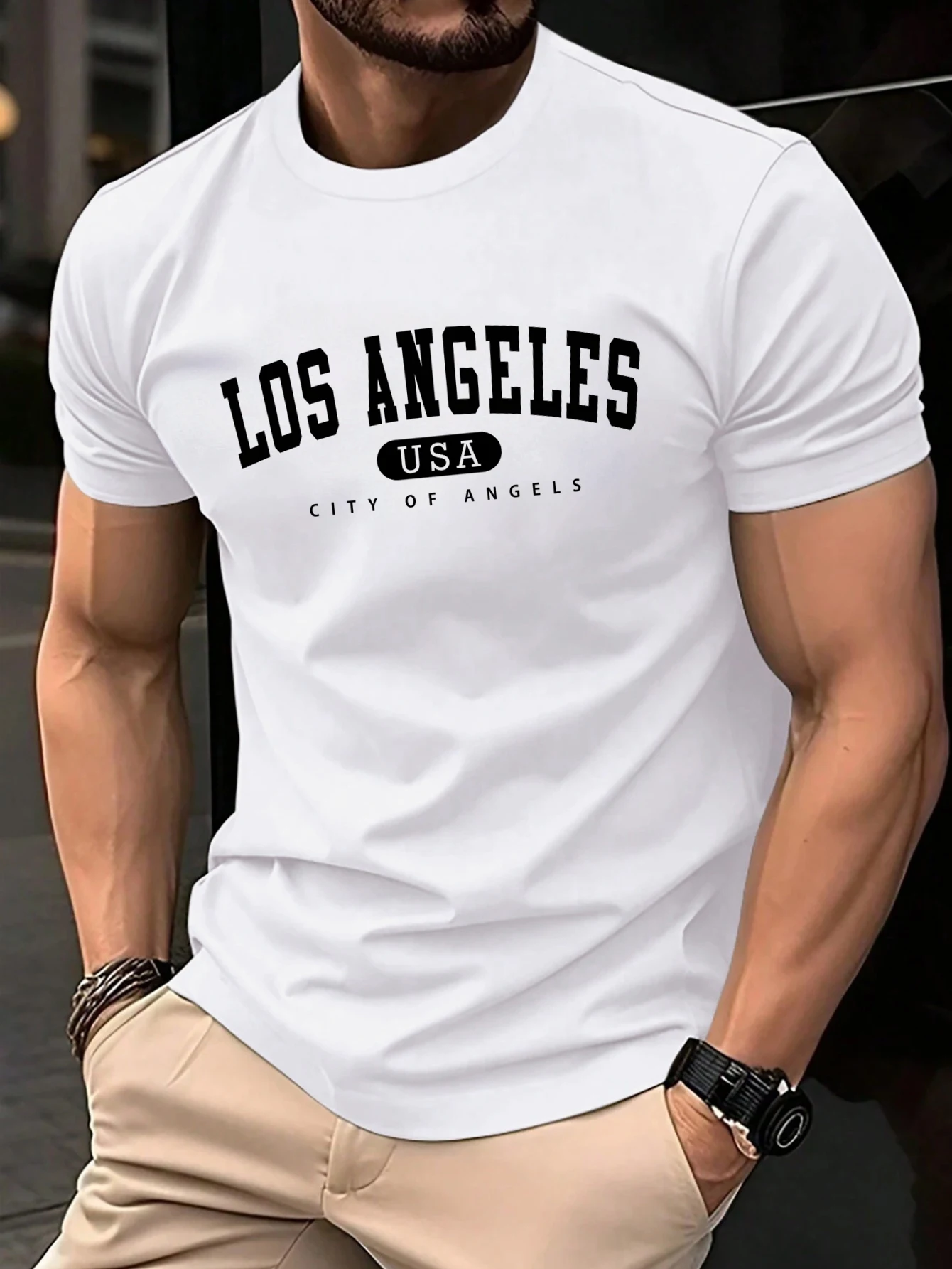 Über USA Kunst Buchstaben Drucken Männer Retro T-Shirt Casual Baumwolle T Shirts Lose Hip Hop Kleidung Männlich Oansatz Bequeme Kurzarm
