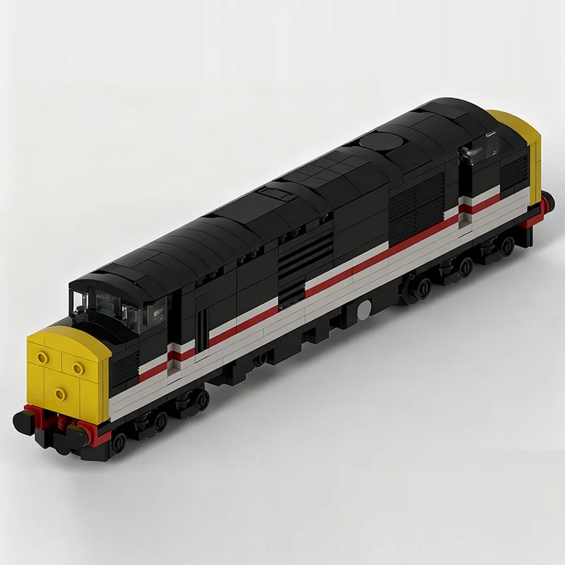 City Car Model MOC Building Bricks Class 37 Diesel Locomotive Train Modular Technology Gifts Holiday Assemble Children Toys Suit