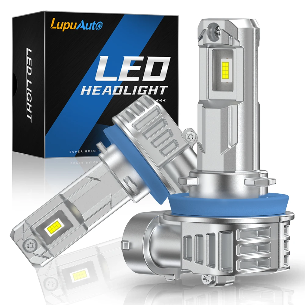 Llupuauto 2Pcs 18000LM H8 H11 H19 LED CSP Chip Car Headlight Bulbs H16 LED Fog Lamp 6500K White Super Bright Lamp