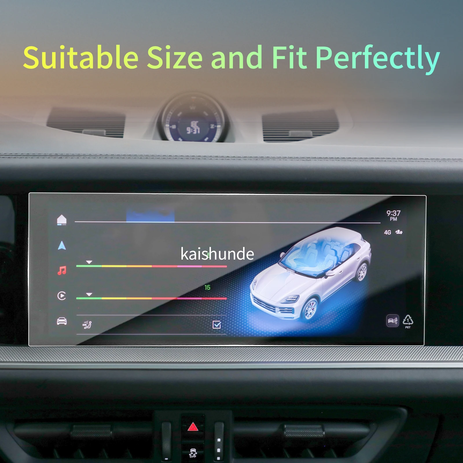 Car Stickers Meters Protector For 25-26 Porsche Cayenne E-Hybrid Tempered Glass Protective Film Display Navigation Vehicle