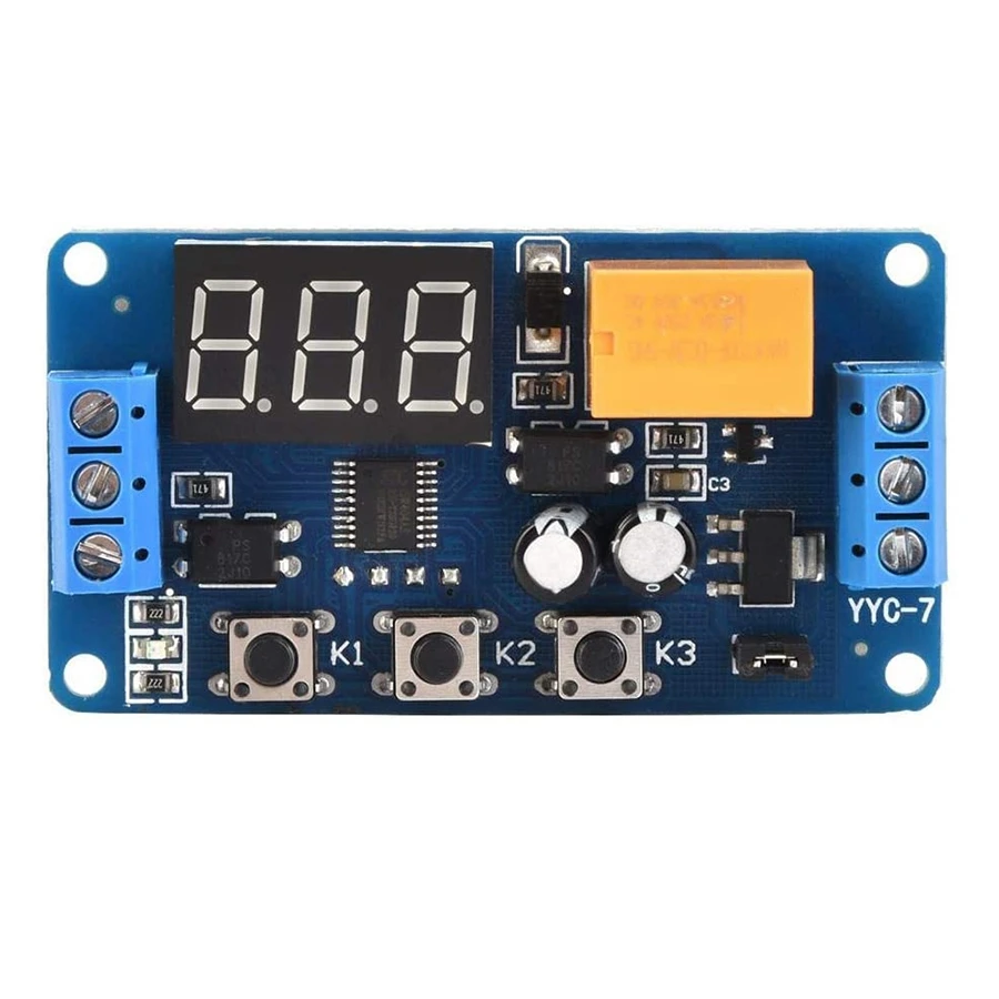 

Модуль задержки времени BAAU, реле таймера со светодиодным дисплеем, 3 В, 3,7 В, 4,5 В, 5 В, 6 В, переключатель синхронизации цикла сигнала, многофункциональный регулируемый