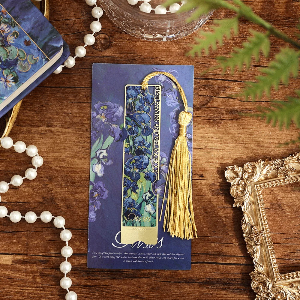 إشارة مرجعية معدنية مجوفة، تصميم عباد الشمس/الزلي/الورد، هدية أنيقة لمحبي الكتب والقراء والكتاب