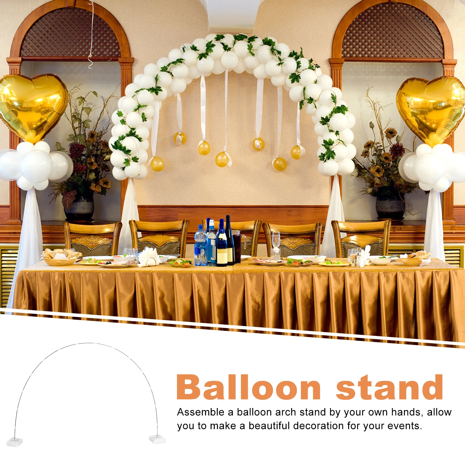 

1 Set Garland Wedding Christmas Shower Party Supplies Reusable Decorative Kit Indoor Outdoor Arch Stand With Base