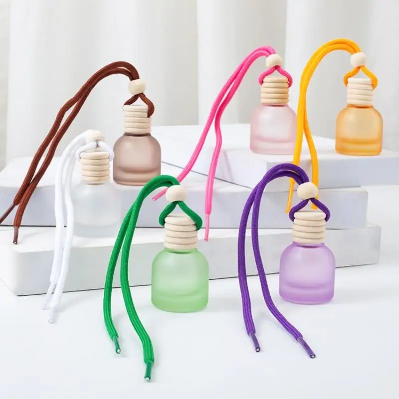 1Pcs 11ml Air Freshener Empty Bottle Car Hanging Glass Bottle Aromatherapy Pendant Diffuser Car Decoration Aromatherapy Ornament