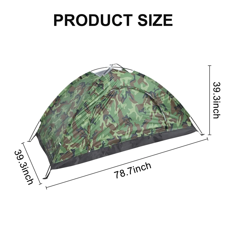 1 Person Portable Outdoor Camping Tent Outdoor Hiking Travel Camouflage Camping Napping Tent