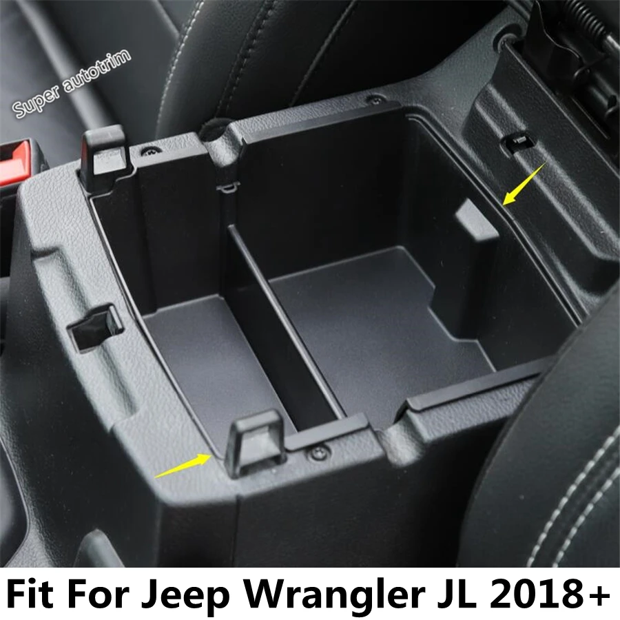 

Central Control Storage Box Container Multifunction Phone Coin Tray Accessories Interior Fit For Jeep Wrangler JL 2018 - 2022