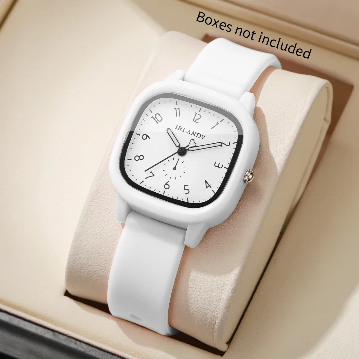Fashion Square Damen-Quarzuhr, einfaches arabisches Zifferblatt, Silikonarmband, Damen-Armbanduhren, Reloj Mujer, Mädchenuhr (ohne Box) – Detail 1