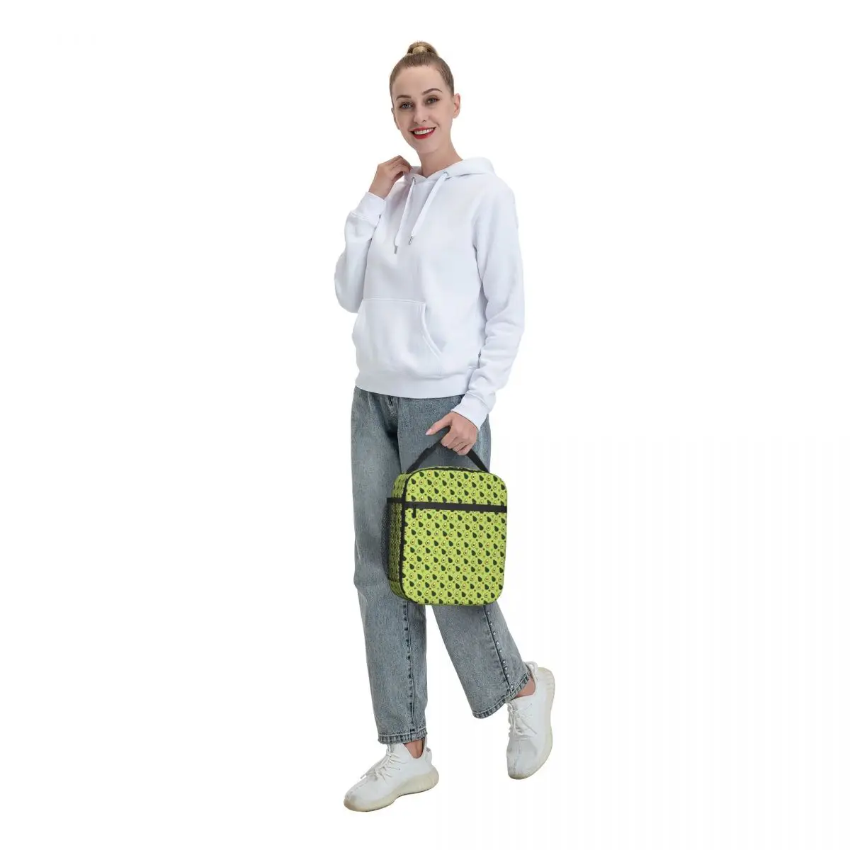 Avocado Bos Patroon Geïsoleerde Lunchtassen voor Vrouwen Draagbare Koeler Thermische Bento Box Outdoor Camping Reizen