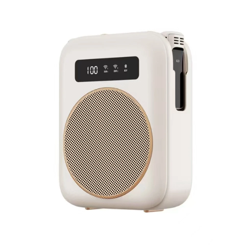 AS95-Penguat Suara Bluetooth dengan Mikrofon Kerah Lavalier Nirkabel Magnetik, untuk Ruang Kelas/Yoga/Konferensi