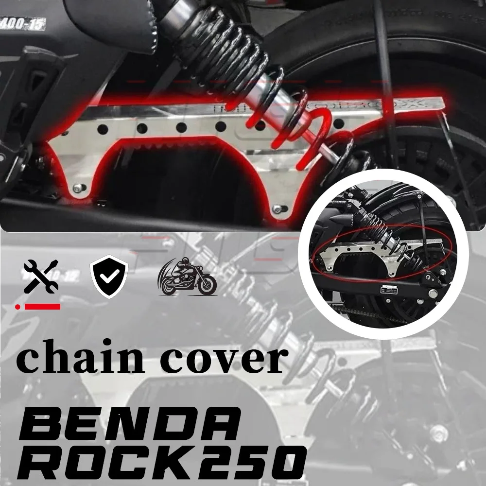 

Vintage belt guard BENDA ROCK 250 stainless steel chain cover 250ROCK 250rock