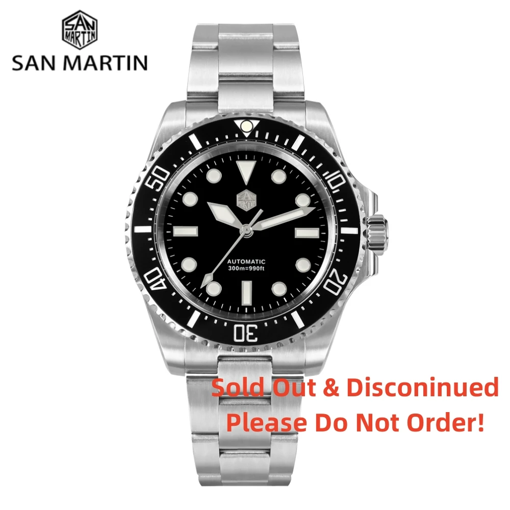 

San Martin 40 мм NH35 мужские дайверские часы механические спортивные наручные часы Роскошная застежка-мошка 30 бар водонепроницаемые светящиеся Montre SN0111GA