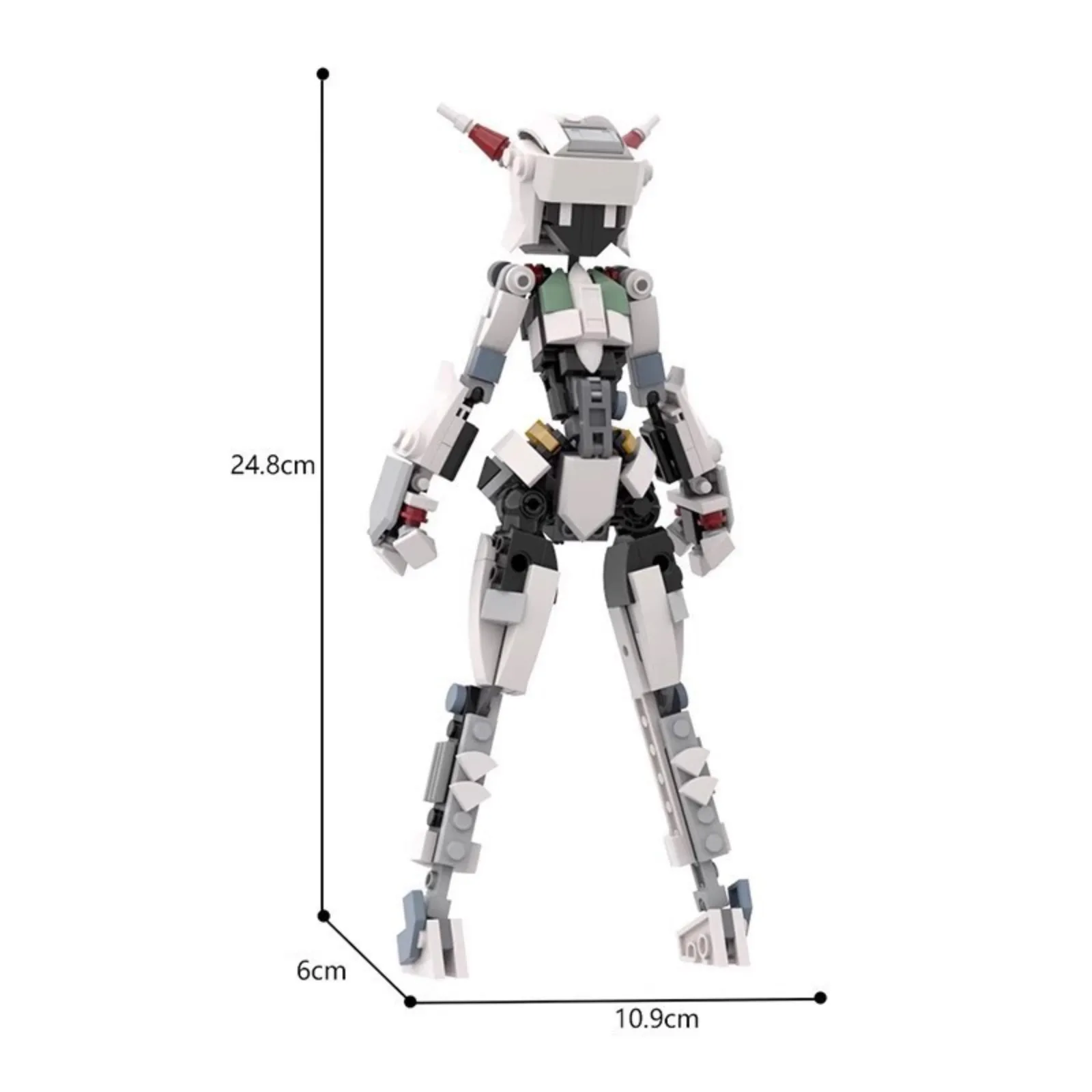 

Креативный комплект для сборки модели меха MOC Bunny Girl — подвижная фигурка со стандартной совместимостью кирпича