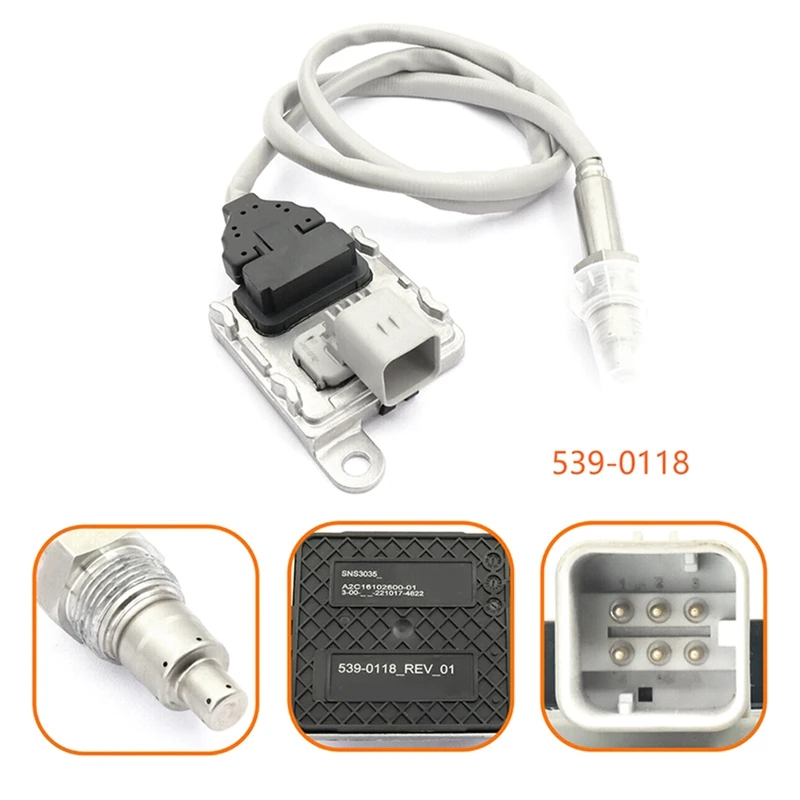 1 Piece Nitrogen Oxide Sensor / Nox Sensor Silver ABS+Metal For Backhoe Loader 416 420 420XE 428 430 432 434 440 444 450