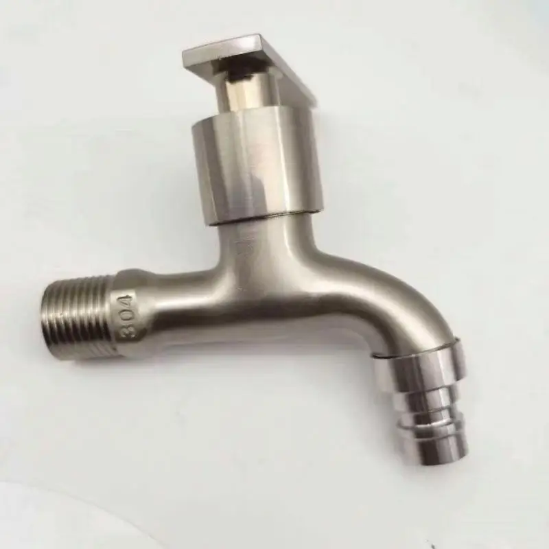 1pcs Zinc Alloy Faucet, Washing Machine Connection Faucet, Home Kitchen Bathroom Stainless Steel Faucet, Outdoor Garden