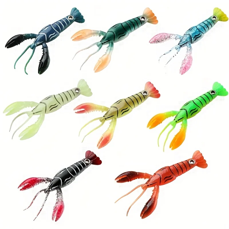 9.5cm 1 Pcs Soft Prawn Fishing Lure Bionic Crayfish Soft Bait Fishing Tackle